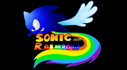 Size: 3434x1900 | Tagged: safe, artist:sonicknight007, rainbow dash, pegasus, pony, crossover, logo, sonic the hedgehog, sonic the hedgehog (series), wallpaper