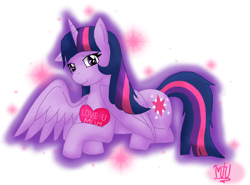 Size: 1244x922 | Tagged: safe, artist:midnighttheumbreon, twilight sparkle, twilight sparkle (alicorn), alicorn, pony, female, heart, mare, mother's day