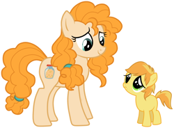 Size: 2088x1540 | Tagged: artist needed, safe, braeburn, pear butter, pony, aunt and nephew, blank flank, cheering up, colt, comforting, family, male, mother's day, sad, upset, vector, younger