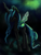 Size: 1491x1967 | Tagged: safe, artist:kristieblaze, queen chrysalis, changeling, changeling queen, female, green eyes, horn, solo