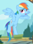 Size: 651x879 | Tagged: safe, screencap, rainbow dash, pegasus, pony, three's a crowd, flying, solo