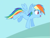 Size: 431x325 | Tagged: safe, screencap, rainbow dash, pegasus, pony, three's a crowd, flying, solo