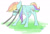 Size: 1240x849 | Tagged: safe, artist:silversprinkles, rainbow dash, pegasus, pony, bridle, reins, solo, wingless