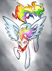 Size: 2800x3850 | Tagged: safe, artist:temarigirl1600, rainbow dash, pegasus, pony, element of loyalty, solo, super rainbow dash