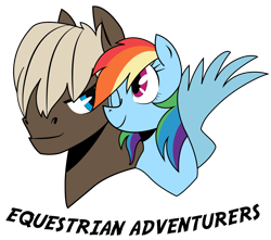 Size: 990x877 | Tagged: safe, artist:dbkit, dumbbell, rainbow dash, pegasus, pony, dumbdash, female, male, shipping, straight, wink