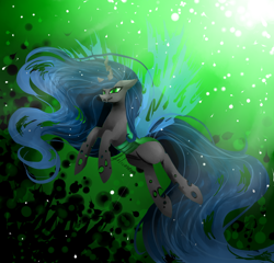 Size: 746x715 | Tagged: safe, artist:liliumena, queen chrysalis, changeling, changeling queen, female, solo