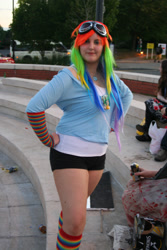 Size: 2304x3456 | Tagged: safe, artist:serenitybaby, rainbow dash, human, cosplay, irl, irl human, photo