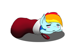 Size: 1200x800 | Tagged: safe, artist:d-lowell, rainbow dash, pegasus, pony, :3, clothes, cute, daaaaaaaaaaaw, dashabetes, sleeping, solo, stockings