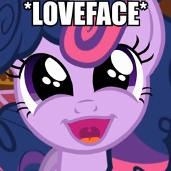 Size: 436x436 | Tagged: safe, derpibooru import, twilight sparkle, faic, image macro, love face, ponyface