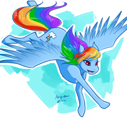 Size: 814x753 | Tagged: safe, artist:argentumzeena, rainbow dash, pegasus, pony, female, mare, simple background, solo