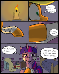 Size: 827x1025 | Tagged: safe, artist:metal-kitty, derpibooru import, applejack, twilight sparkle, earth pony, pony, comic:mlp project, comic