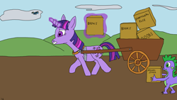 Size: 4096x2304 | Tagged: safe, artist:roxor128, rainbow dash, spike, twilight sparkle, dragon, pegasus, pony, 1000 hours in ms paint, ms paint