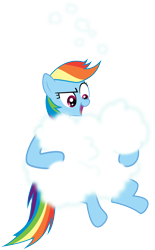 Size: 2048x3309 | Tagged: safe, artist:jp, derpibooru exclusive, rainbow dash, pegasus, pony, sleepless in ponyville, cloud, simple background, solo, transparent background, vector