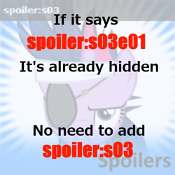 Size: 600x600 | Tagged: safe, derpibooru import, twilight sparkle, pony, unicorn, derpibooru, future twilight, meta, solo, spoilered image joke, text