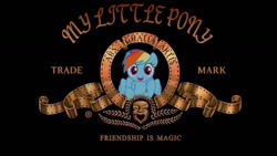 Size: 1280x720 | Tagged: safe, artist:stormxf3, screencap, rainbow dash, pegasus, pony, ars gratia artis, closing logo, meme, metro-goldwyn-mayer, mgm, parody, youtube link