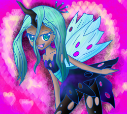 Size: 888x800 | Tagged: safe, artist:j2y8n2x, queen chrysalis, human, humanized, solo