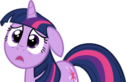 Size: 4610x3000 | Tagged: safe, artist:firestorm-can, derpibooru import, twilight sparkle, unicorn twilight, unicorn, the crystal empire, floppy ears, frown, open mouth, sad, simple background, solo, transparent background, vector, wide eyes