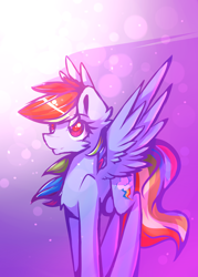 Size: 2500x3500 | Tagged: safe, artist:novabytes, rainbow dash, pegasus, pony, female, gradient background, mare, solo