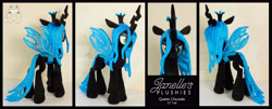 Size: 6848x2768 | Tagged: safe, artist:janellesplushies, queen chrysalis, changeling, changeling queen, irl, photo, plushie, solo