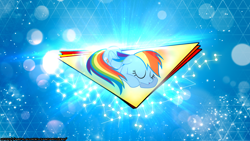 Size: 2560x1440 | Tagged: safe, artist:antylavx, artist:uxyd, rainbow dash, pegasus, pony, bubble, lens flare, sleeping, triangle, vector, wallpaper