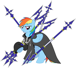 Size: 8000x7125 | Tagged: safe, artist:jackos92, rainbow dash, pegasus, pony, absurd resolution, crossover, kingdom hearts, organization xiii, simple background, transparent background, vector, xaldin