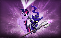 Size: 1920x1200 | Tagged: safe, artist:pozdn9k, derpibooru import, twilight sparkle, crossover, league of legends, veigar