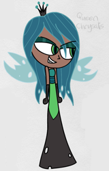 Size: 593x925 | Tagged: safe, artist:lilyqueenofpurple, queen chrysalis, human, humanized, solo