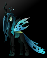 Size: 800x1000 | Tagged: safe, artist:mofu-seu, artist:weiliy, queen chrysalis, changeling, changeling queen, female, solo