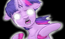 Size: 1007x615 | Tagged: safe, artist:colorlesscupcake, derpibooru import, twilight sparkle, crying, glowing eyes, solo