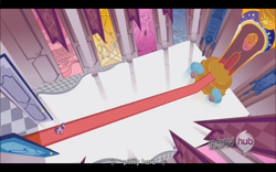 Size: 1024x640 | Tagged: safe, derpibooru import, screencap, twilight sparkle, the crystal empire, youtube caption