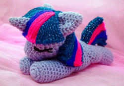 Size: 900x626 | Tagged: safe, artist:theharley, derpibooru import, twilight sparkle, pony, amigurumi, crochet, female, filly, irl, knitting, photo, plushie, sleeping, solo