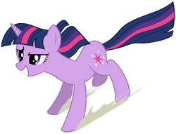 Size: 1024x782 | Tagged: safe, artist:yanoda, derpibooru import, twilight sparkle, unicorn twilight, pony, unicorn, the crystal empire, female, mare, simple background, sliding, solo, transparent background, vector