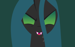 Size: 1920x1200 | Tagged: safe, artist:nicolasnsane, queen chrysalis, changeling, changeling queen, fangs, minimalist, vector, wallpaper