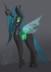 Size: 1495x2120 | Tagged: safe, artist:lone-wolf2011, queen chrysalis, changeling, changeling queen, female, solo