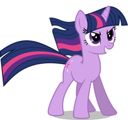 Size: 1024x961 | Tagged: safe, artist:mewtwo-ex, derpibooru import, twilight sparkle, unicorn twilight, pony, unicorn, the return of harmony, female, grin, mare, simple background, smiling, solo, transparent background, vector, windswept mane