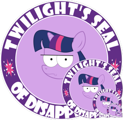 Size: 615x600 | Tagged: safe, artist:flizzick, derpibooru import, edit, twilight sparkle, disapproval, frown, looking at you, reaction image, recursion, simple background, transparent background, unamused, wide eyes