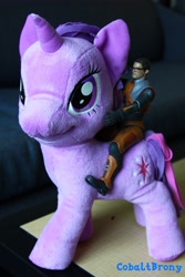 Size: 3168x4752 | Tagged: safe, artist:cobaltbrony, derpibooru import, twilight sparkle, gordon freeman, half-life, irl, photo, plushie