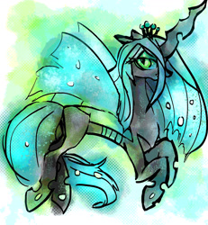 Size: 1200x1300 | Tagged: safe, artist:staticdragon1, queen chrysalis, changeling, changeling queen, female, solo