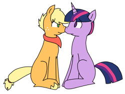 Size: 856x647 | Tagged: safe, artist:raincupcake, derpibooru import, applejack, applejack (male), dusk shine, twilight sparkle, earth pony, pony, unicorn, duskjack (gay), gay, looking at each other, male, rule 63, shipping, simple background, sitting, transparent background, twijack