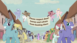 Size: 1920x1080 | Tagged: safe, edit, screencap, starlight glimmer, pony, unicorn, the cutie map, equal cutie mark, equal town banner, equal town banner meme, exploitable meme, in our town, meme