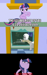 Size: 516x813 | Tagged: safe, derpibooru import, edit, edited screencap, screencap, twilight sparkle, the crystal empire, chalkboard, close enough, comic, covalent bond, glasses, math, rage face