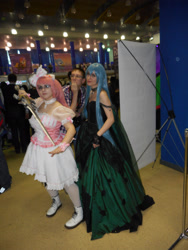 Size: 3864x5152 | Tagged: safe, artist:renshuher, queen chrysalis, oc, oc:fluffle puff, human, 2015, clothes, cosplay, dress, frostmourne, gown, irl, irl human, photo, rubronycon, russian