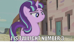 Size: 1975x1216 | Tagged: safe, starlight glimmer, pony, unicorn, the cutie map, bedroom eyes, image macro, meme