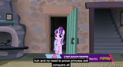 Size: 1260x690 | Tagged: safe, screencap, starlight glimmer, pony, unicorn, the cutie map, meme, s5 starlight, youtube caption