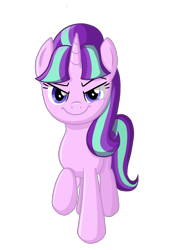 Size: 1944x2880 | Tagged: safe, artist:thecheeseburger, starlight glimmer, pony, unicorn, the cutie map, raised eyebrow, raised leg, smug, smuglight glimmer, solo