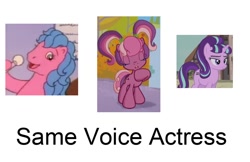 Size: 1024x664 | Tagged: safe, cheerilee (g3), melody, starlight glimmer, pony, unicorn, g1, g3.5, my little pony tales, the cutie map, english, exploitable meme, kelly sheridan, meme, s5 starlight, same voice actor