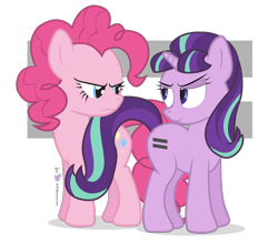 Size: 750x660 | Tagged: safe, artist:dm29, pinkie pie, starlight glimmer, earth pony, pony, the cutie map, duo, simple background, transparent background