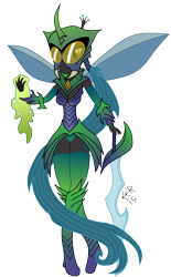 Size: 2235x3600 | Tagged: safe, artist:e-e-r, idw, queen chrysalis, changeling, changeling queen, equestria girls, fiendship is magic, spoiler:comicfiendshipismagic5, armor, equestria girls-ified, female, high res, simple background, sword, transparent background, wings