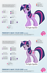 Size: 1100x1700 | Tagged: safe, artist:kefkafloyd, derpibooru import, twilight sparkle, pony, unicorn, female, horn, mare, purple coat, purple mane, reference sheet, solo