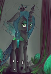 Size: 900x1300 | Tagged: safe, artist:gaabcio13, queen chrysalis, changeling, changeling queen, female, solo